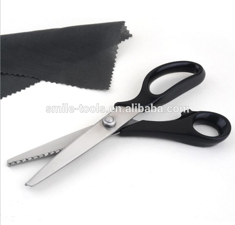 Double Color Rubber Handle Lace Fabric Tailor's Scissors Stainless Steel Cutting Textile Craft Decorative Scissors