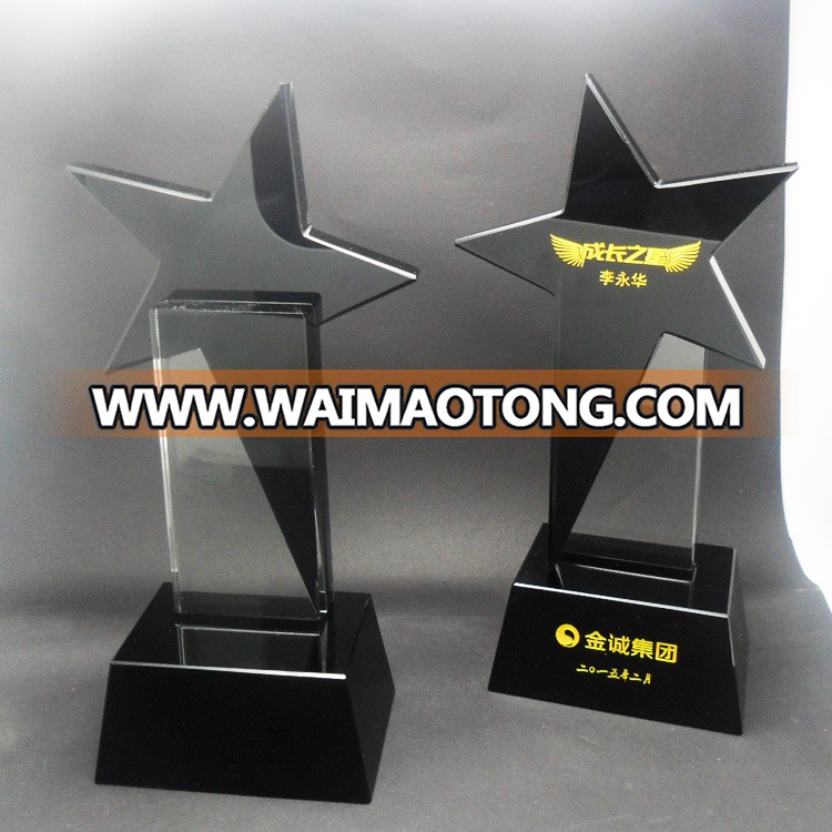 MH-JB0163 personalized engraving Crystal  award trophy with base