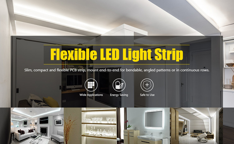 12V LED Strip Light Flexible SMD2835 16.4ft Tape Light for Home