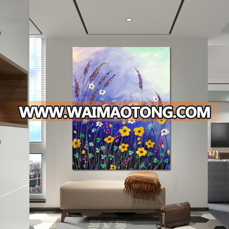 Beautiful flower canvas oil painting for living room home hotel cafe modern Wall Decoration