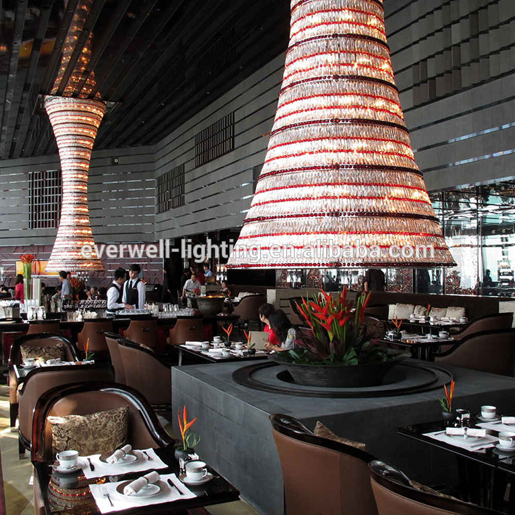 Decorative flower-shaped bottom flush mounted chandeliers for restaurant