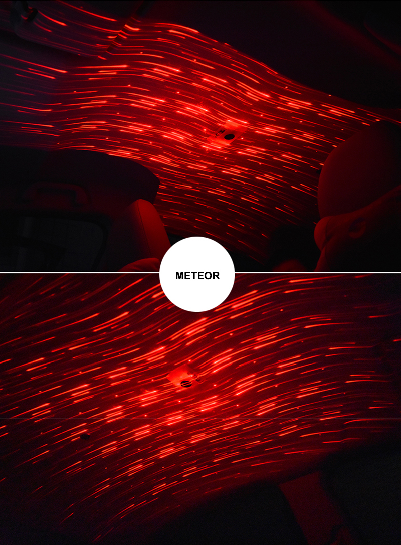 USB Atmosphere LED Star Light Car Interior Lamp Romantic Car Roof Night Light Full Star Projection Laser for Car Home Party