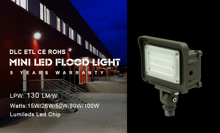 120lm/w High lumen IP65 waterproof garden led flood light 30W with DLC ETL listed