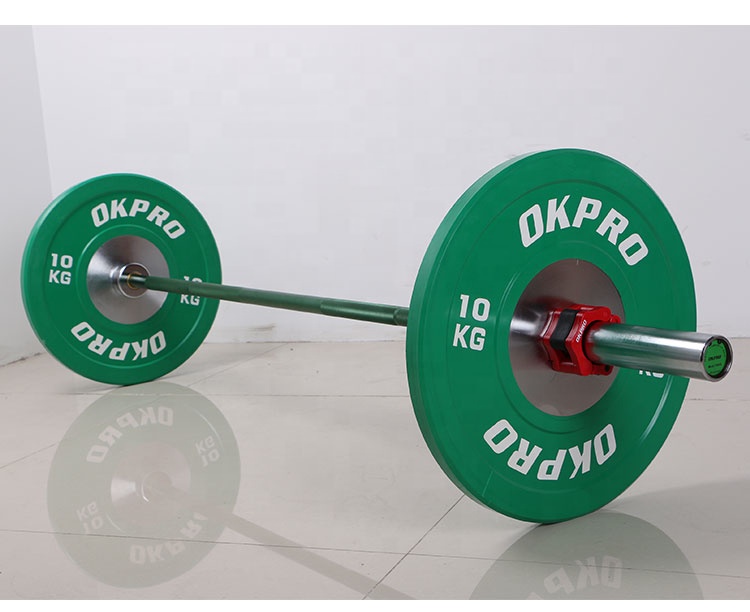 Fitness Competition Weight lifting Barbell Color Rubber Bumper Plate