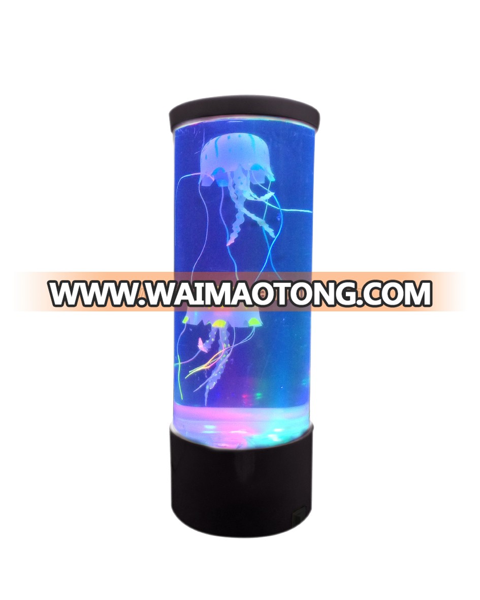 Novelty 11" LED color change Jelly fish lamp