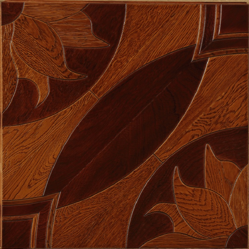 Natural Brown Color Art Parquet Wood Flooring Customs made