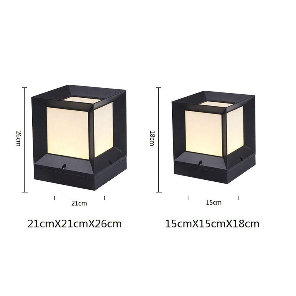 Hot Selling 2W Square Post Solar Powered  for garden decoration  Gate Pillar Light