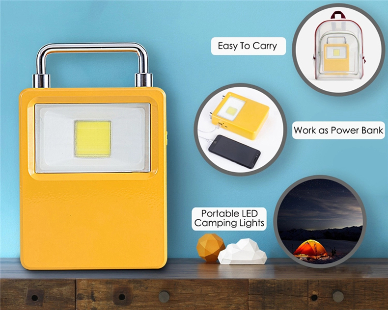 Portable ip65 mini outdoor travel light USB charging with solar charging light with 3 years warranty