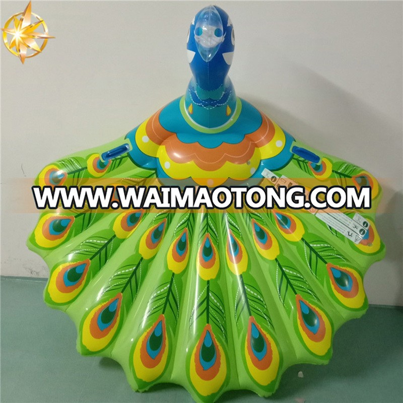 Hot sales promotion large inflatable peacock pool float swimming ring