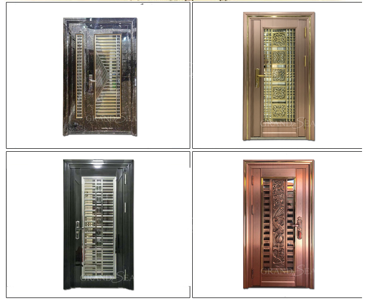 China factory Marble stone color stainless steel door design