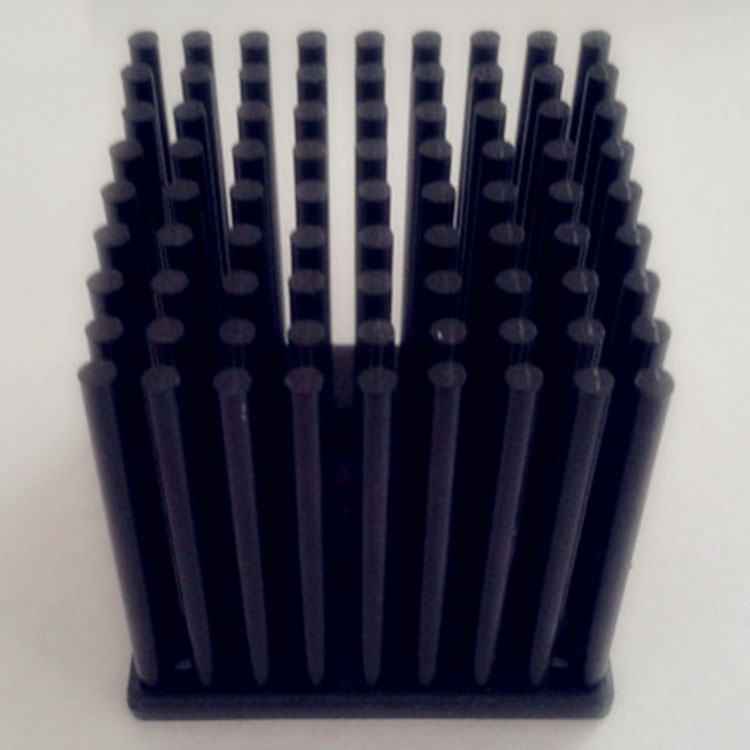 Anodized black Round Aluminum LED extruded Pin Fin Heatsinks