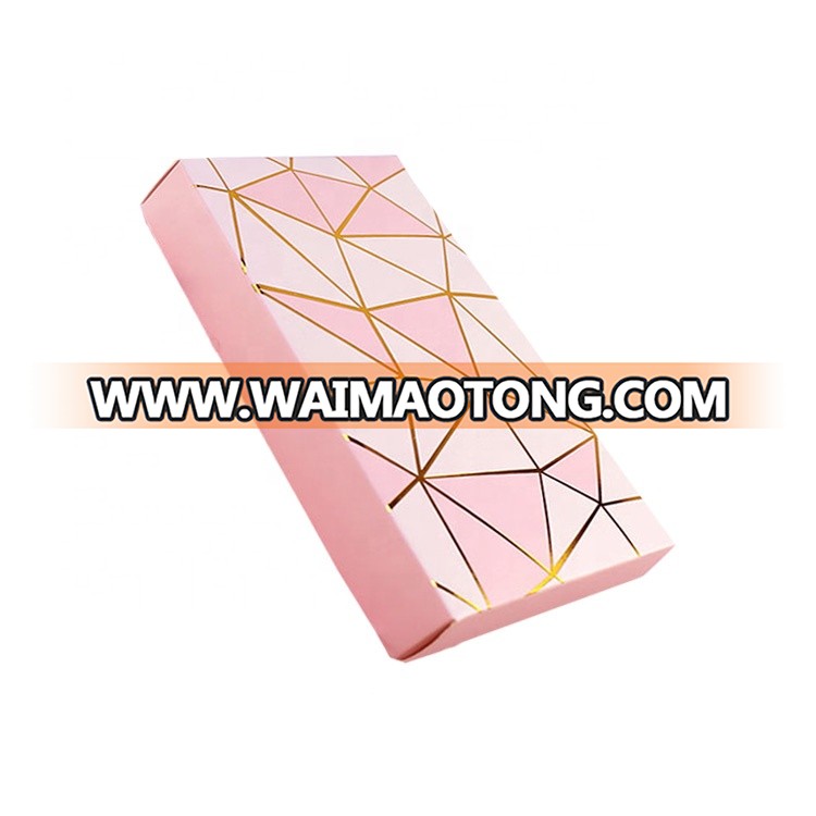 gold foil stamp make up gift box custom lipgloss packaging box for lipstick