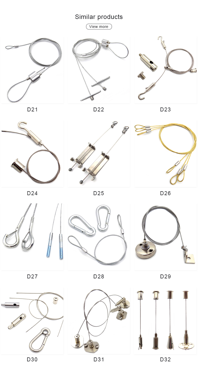 Customized Size 1.0mm hanging system cable stainless steel wire ropes for slings