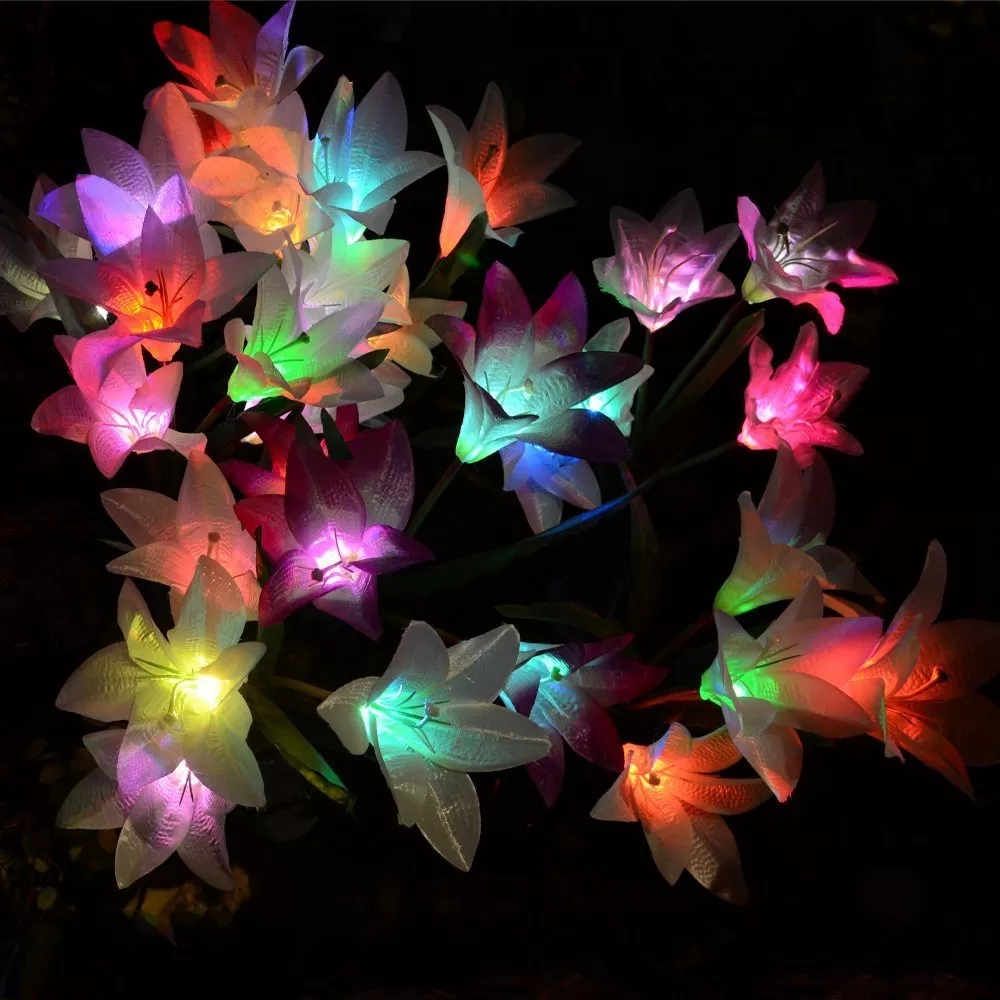 Easy Installation Wholesale Wireless Waterproof solar yard flower lights for Outdoor Garden