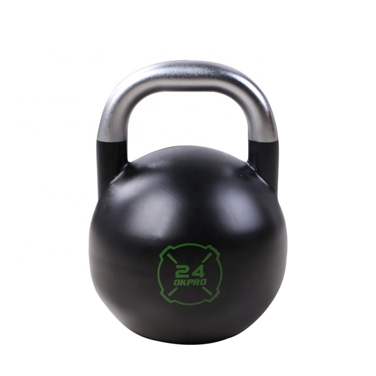 OKPRO Top Grade Custom Logo Gym Weight Competition Steel Kettlebell