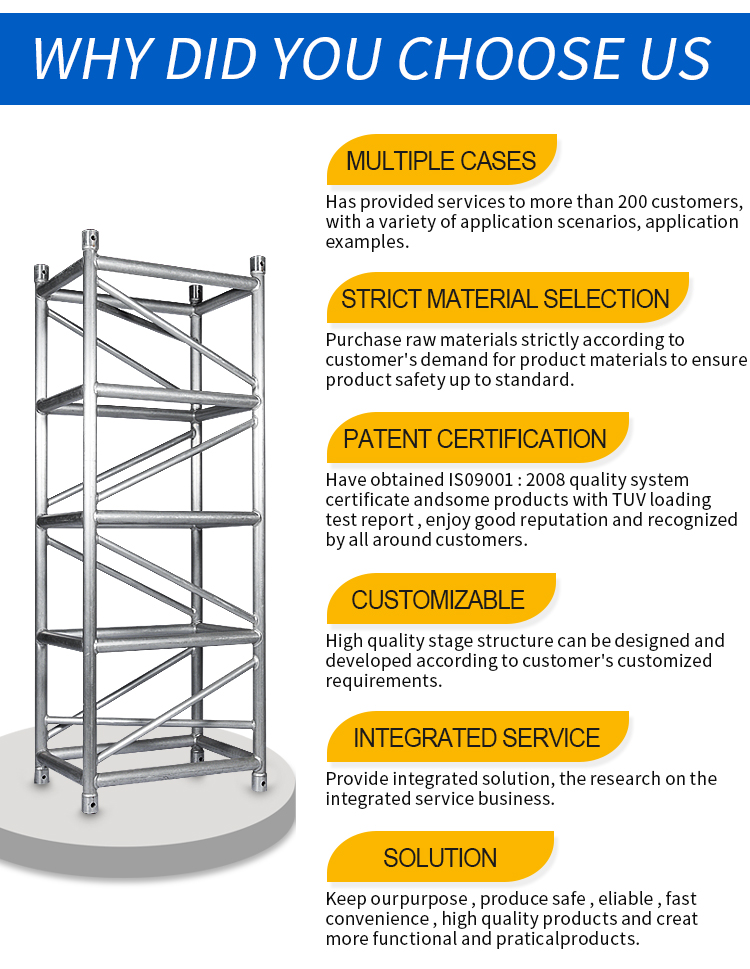 Layer steel metal Scaffolding truss stage  for concert and line array speaker/LED screen