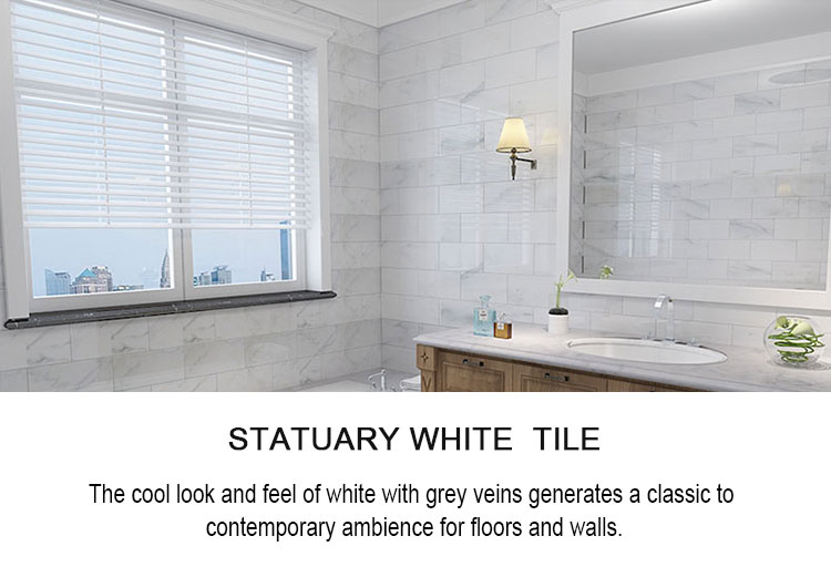 Cheap Price Statuary White Marble Tiles Hot Sale for Bathroom