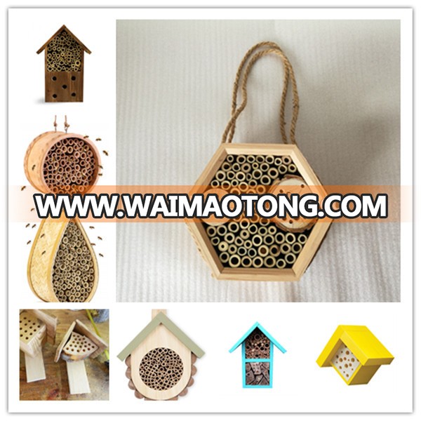 Bamboo Weaving Round Mason Bee House Hotel