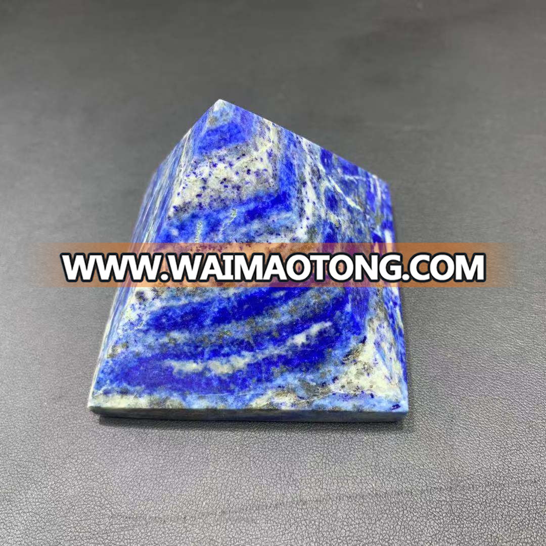 wholesale natural lapis lazuli crystal stone pyramid blue crystal stone healing reiki for decoration