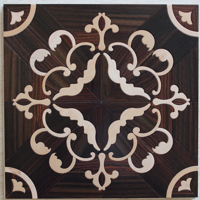 Customs made art parquet wood flooring