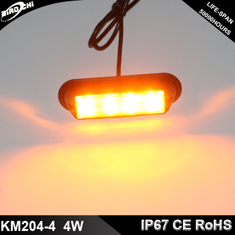 KM204-4 with amber color for grille strobe warning light