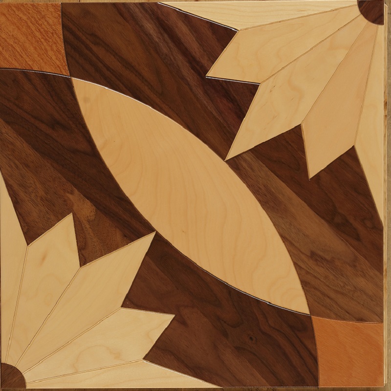 Natural Color Solid Wood Art Parquet Wood Flooring Customs made