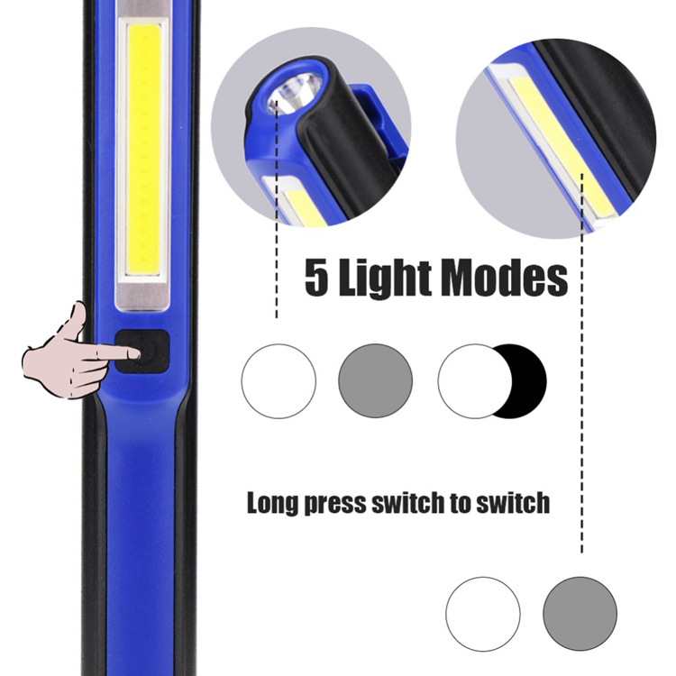 Mini LED Work Light Portable Spotlight with Magnetic Base Clip USB Charging Repair Torch Movable Work Light Flashlight