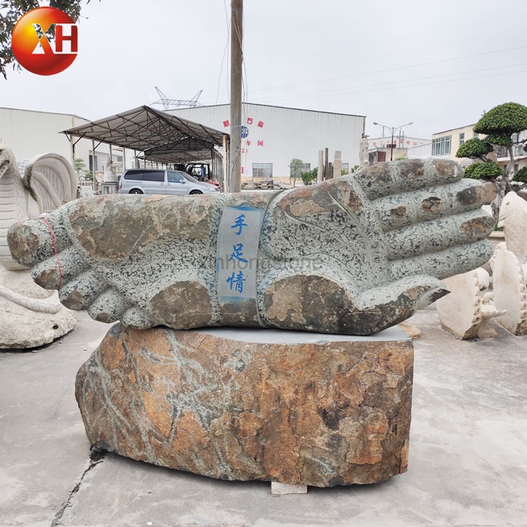 Hot Sale Natural Bluestone Sculpture Abstract Hand&Foot Sculpture For Landscape Decoration