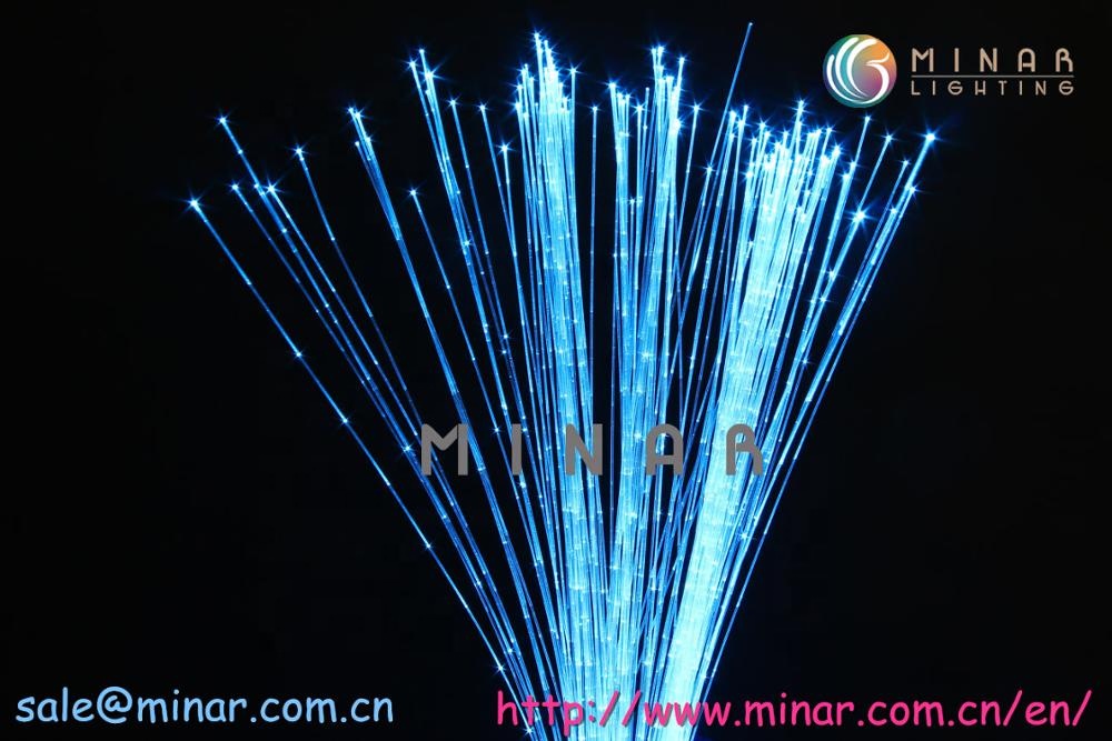 Multi-string PMMA 3*1.0 side spot light fiber optic 900 per roll for waterfall curtain and chandelier