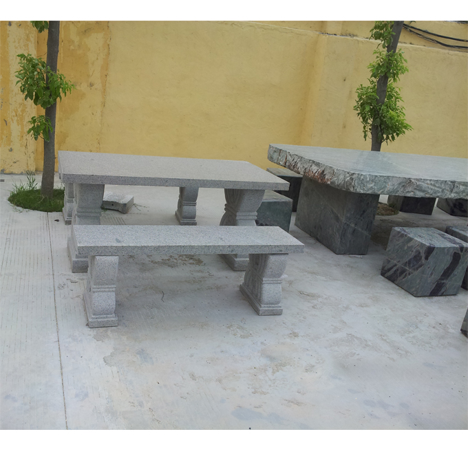 White Marble Table Set