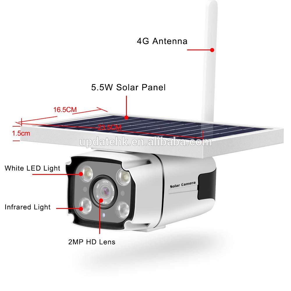 4G Solar Powered 1080P HD Surveillance System Outdoor Waterproof CCTV Night Vision Security Camera