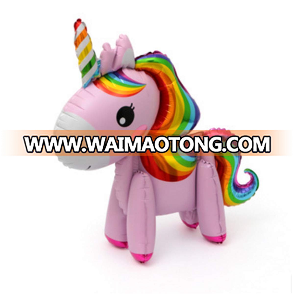 3D Unicorn Balloons Walking Animal Balloons Aluminum Foil Balloons for Birthday Party Decorations Supplies Wedding Baby Shower