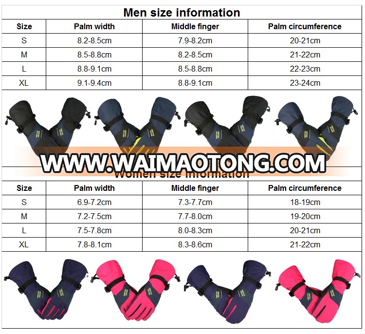 Custom Sport Snowboard Warm Snowmobile Shenzhen Water proof Winter Ski Gloves