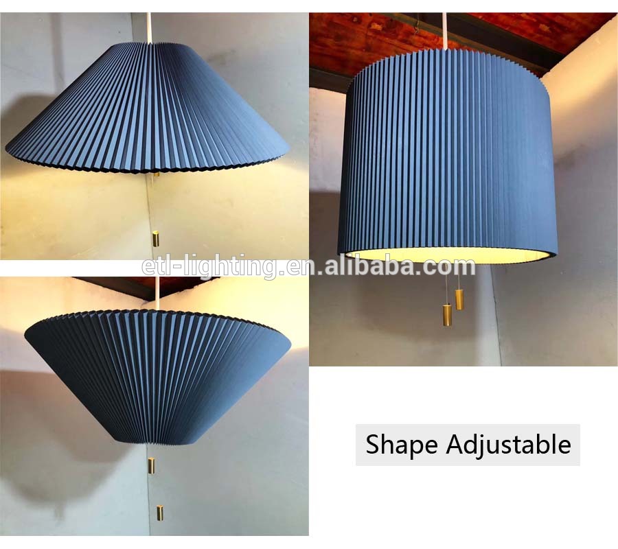 2020 new design fabric pendant light creative fold hanging light decorative led light for restaurant bedroom ETL89145