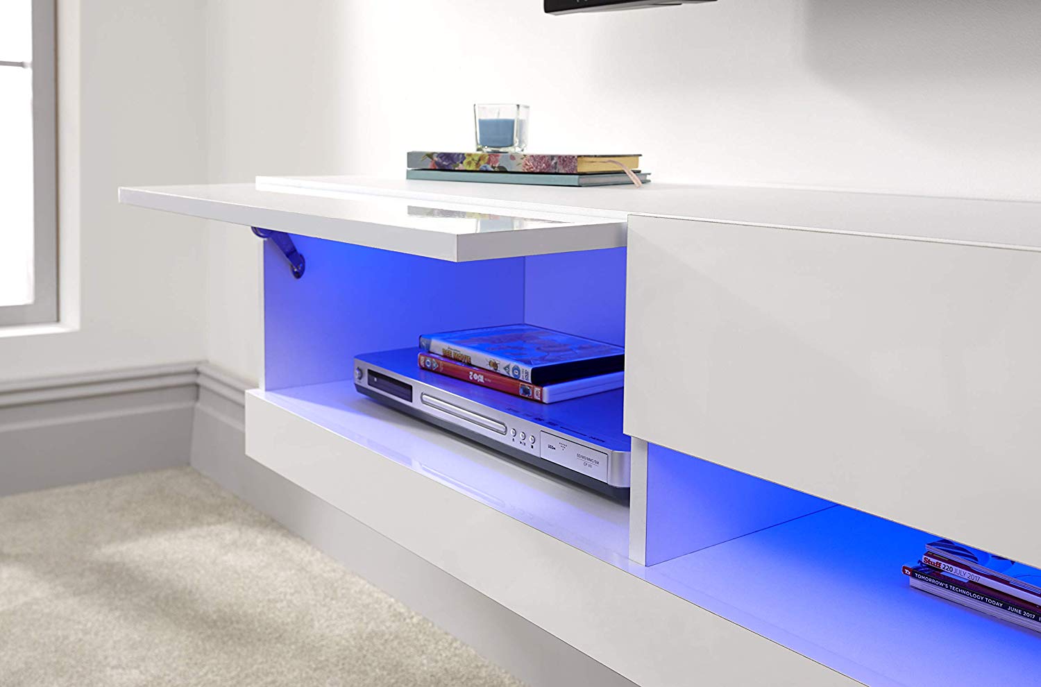 Battery Powered Showcase Lighting LED TV Cabinet Shelf Strip Light Under Cupboard Lighting