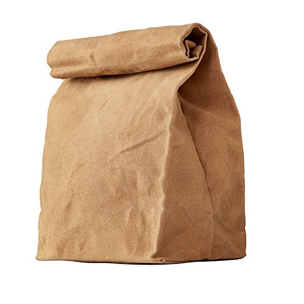 100% Biodegradable Double-sided waxed Canvas collapsible lunch bag