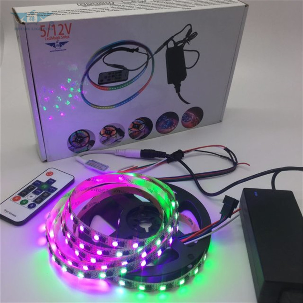 12V IC TMLED/Meter RGB Multi-Color Digital Strip with RF remote controller