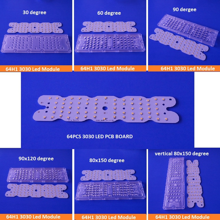 60 / 90 / 150 degree High bay lens with 3030SMD LED PCB board 100W