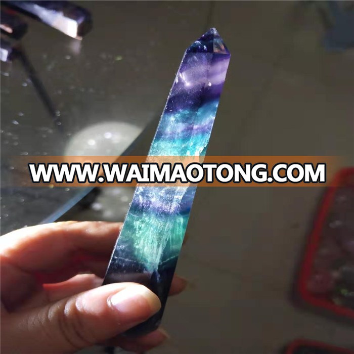 natural rainbow fluorite  wands points ,rainbow fluorite pillar for decoration or sale or gift