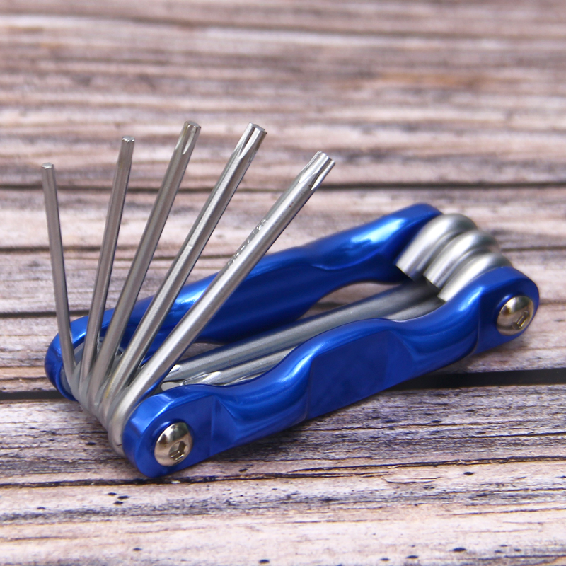 Torx Star Allen Wrench T9/T10/T15/T20/T25/T27/T30/T40 Folding Hex Key Wrench Set