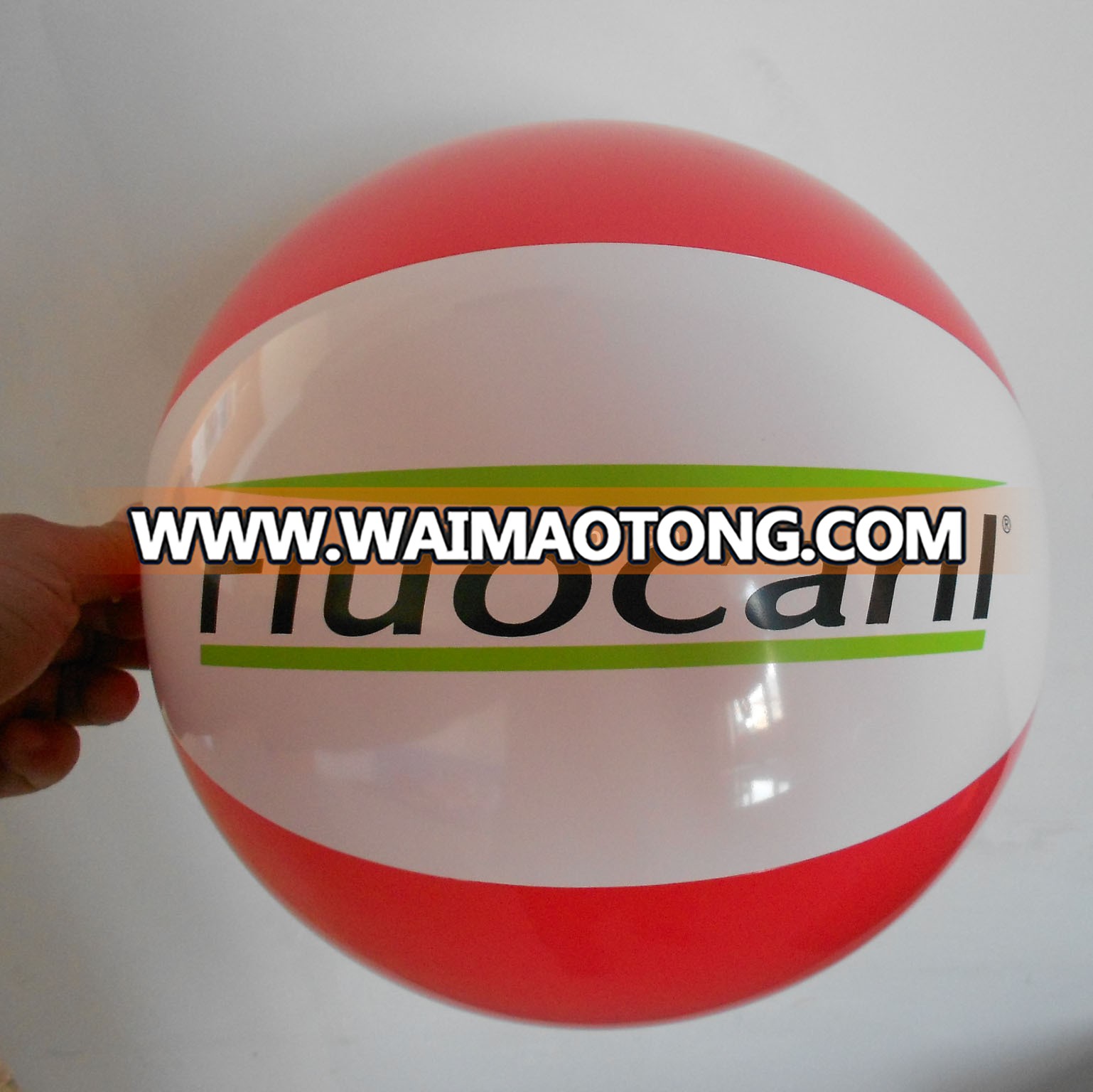 HOGE Inflatable TPU Red Beach Ball With Logo