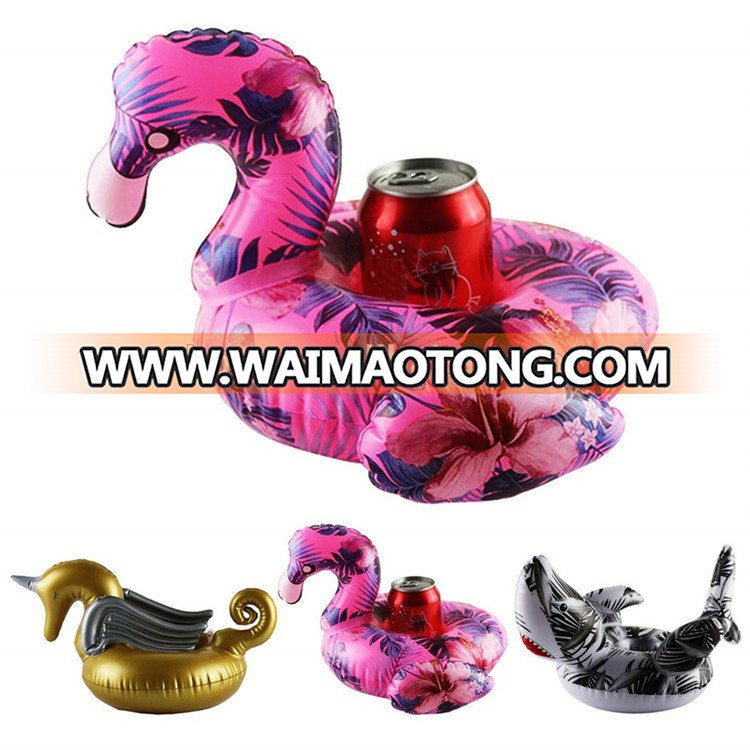 6 P PVC colorful swan  drink holder inflatable  for party