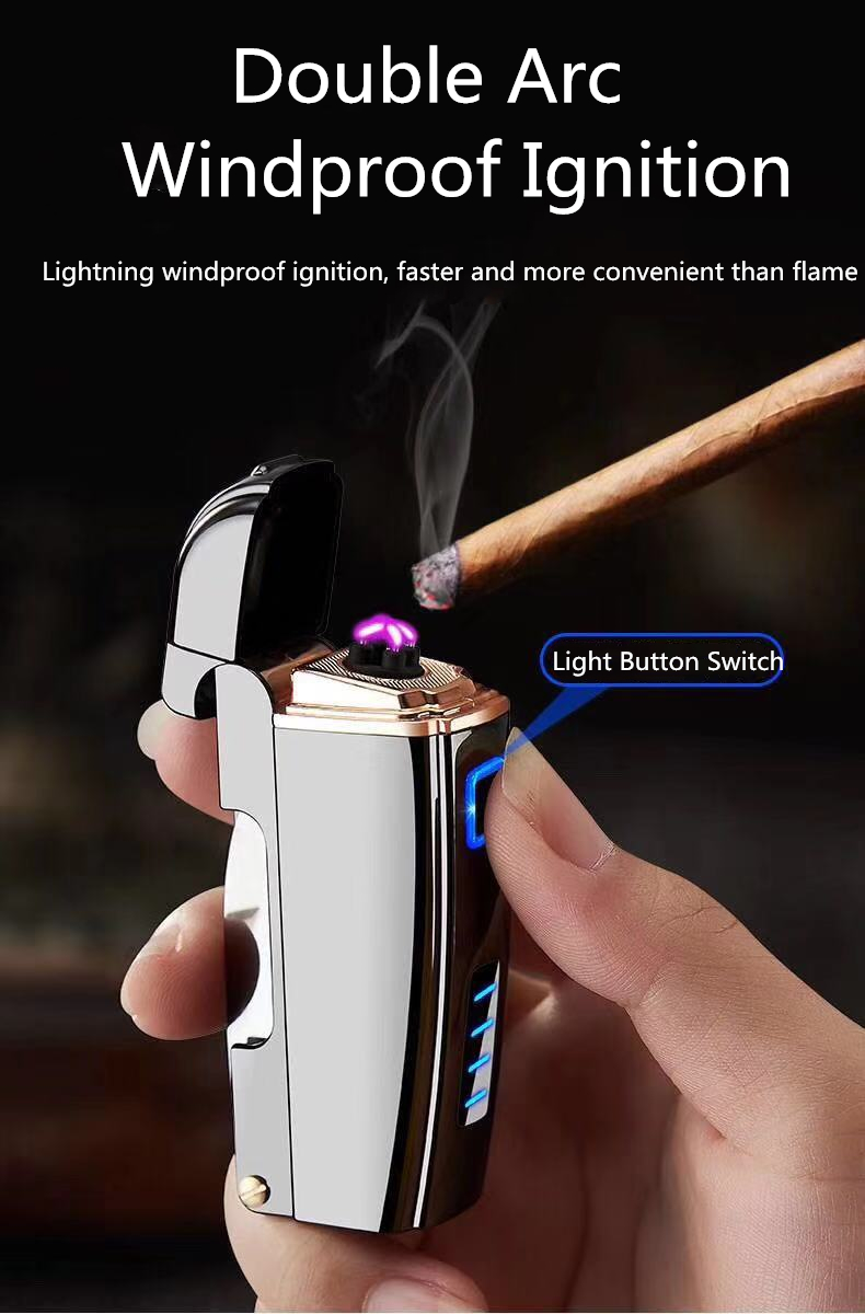 Hot Sell Multi-function Plasma USB Lighter ,Rechargeable Lighter With Knife