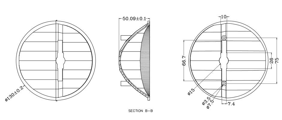 Car HightBeam Reflector DK-130-REF-HightBeam-A