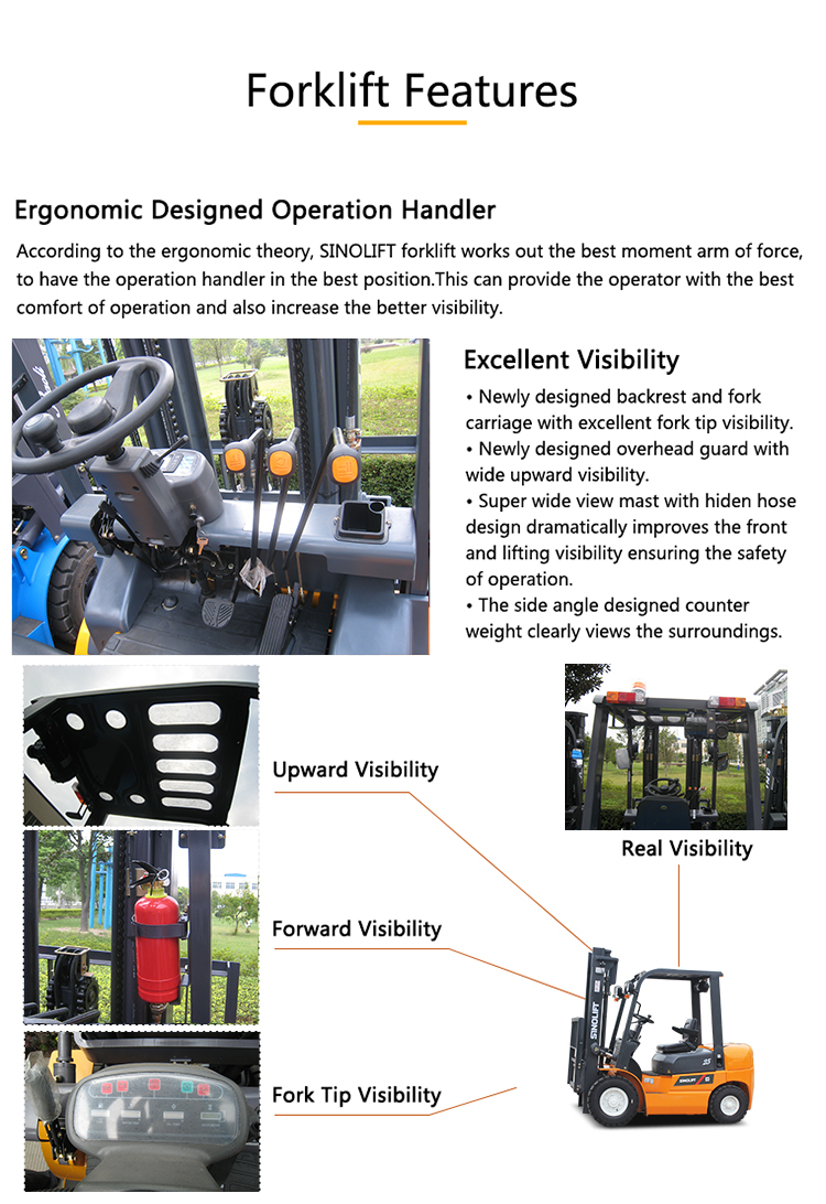 SINOLIFT L Series CPCD25 with 2.5 Ton  Internal Combustion Counterbalanced Diesel Forklifts