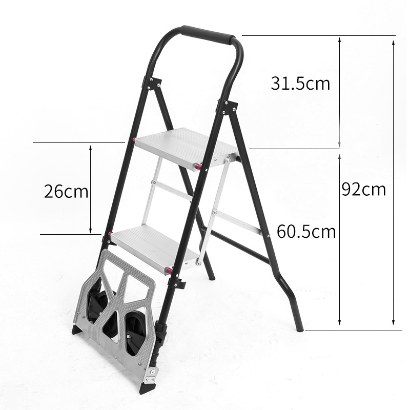 Top Quality Aluminium Portable Hand Trolley Two Wheel With Ladder