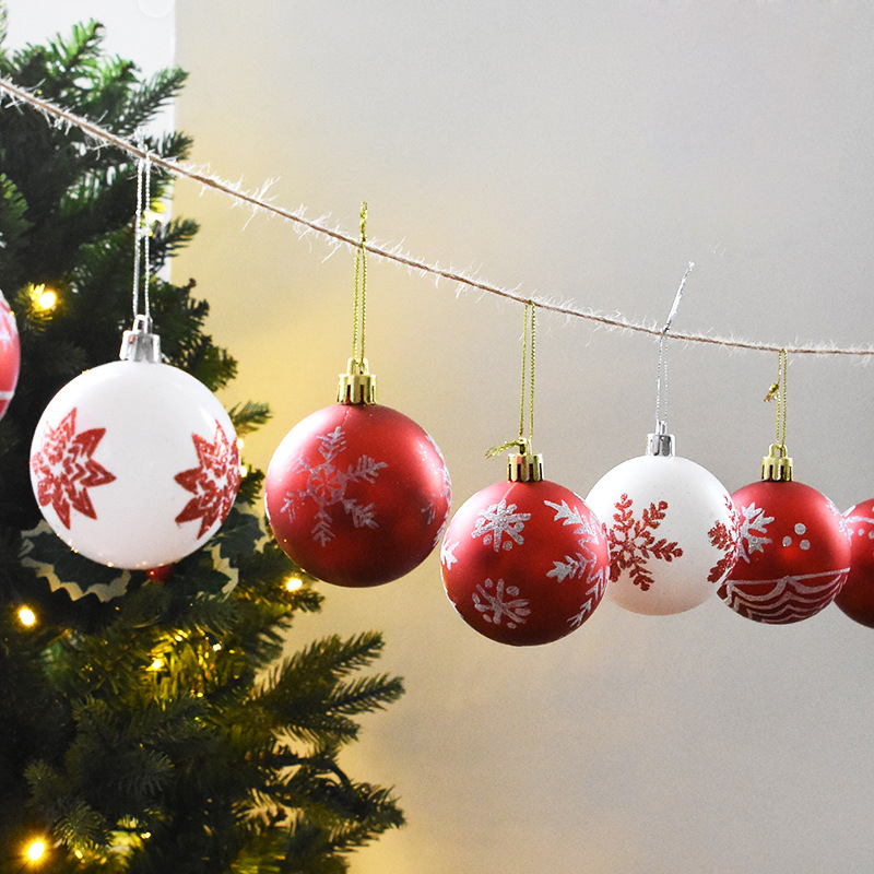 6cm Wholesale  Glass Christmas Ball Ornaments Christmas Tree Decoration