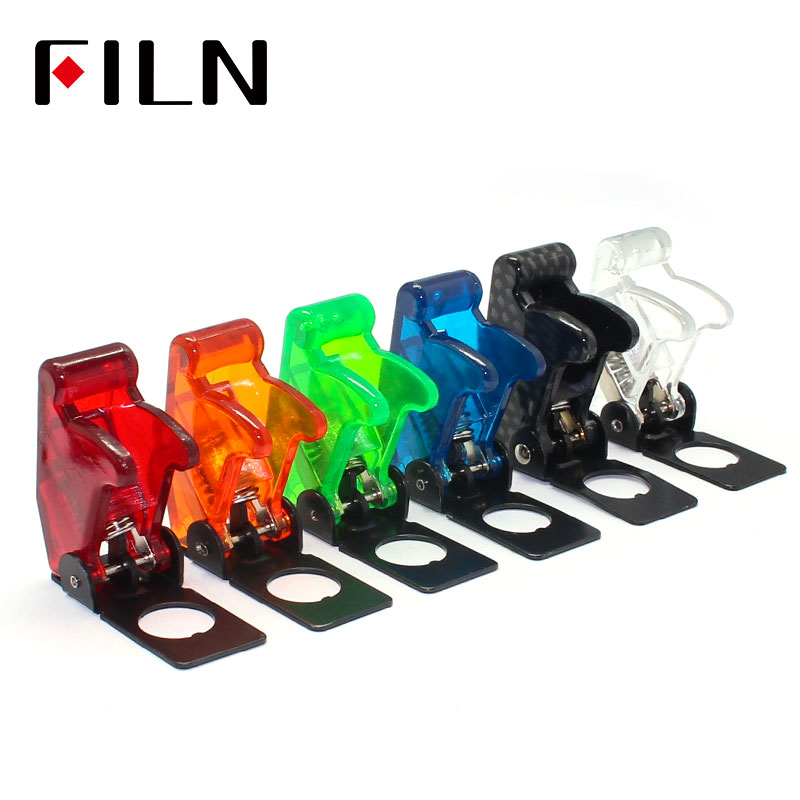 illuminated Led toggle switch with safety plane Flip Up cover protector  12V20A