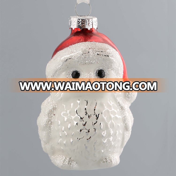 Christmas glass owl ornaments,  glass owl wholesale