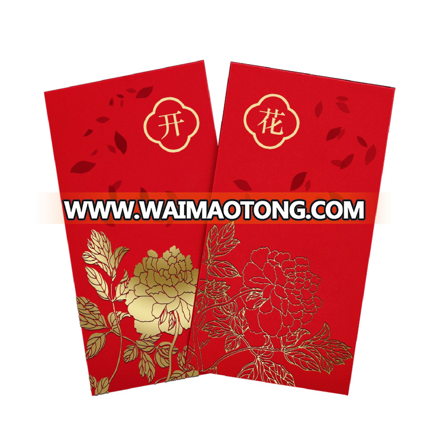 Luxury custom made Chinese New Year traditional red packet Hong Bao Ang Pow red pocket